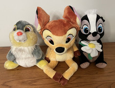 Disney Bambi Thumper Flower Plush Stuffed Animal Disney Store Walt Disney World