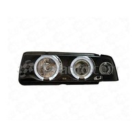 Scheinwerfer Set Angel Eyes FüR BMW E36 Limo Schwarz IP4