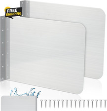 2 Pcs Stainless Steel Side Splash Guard for Sink 20 X 12 Inch Wall Mount Guard