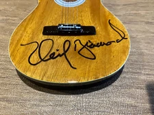 Neil Diamond Hand Signed/Autographed Mini Guitar w/Case GREAT COLLECTIBLE