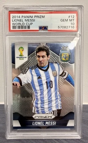 2014 Panini Prizm World Cup Lionel Messi #12 Argentina PSA 10 Base Soccer Card