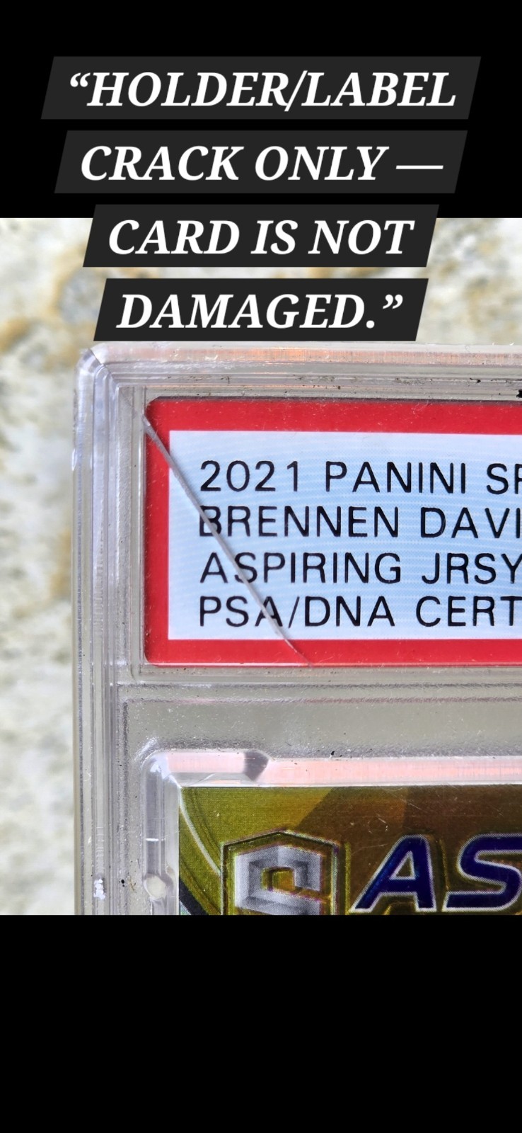 2021 Panini Spectra Brennen Davis Aspiring Jersey Auto GOLD /10 #1/10 PSA 9 AUTO view 5