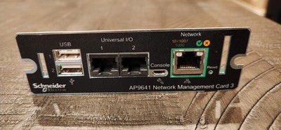 Schneider Electric / APC AP9641 Network Management Card 3 - TESTED!!