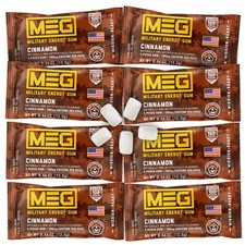 MEG - Military Energy Gum  100mg of Caffeine Per Piece  Increase Energy 