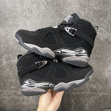 Air Jordan 8 "Chrome" 'Black and Light Graphite'