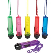Transparent Flashlights On A Rope, Apparel Accessories, 12 Pieces