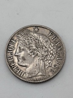 1872 French 1 Franc Silver Coin Very Fine Auction £1 Start 4.98g .835 silver