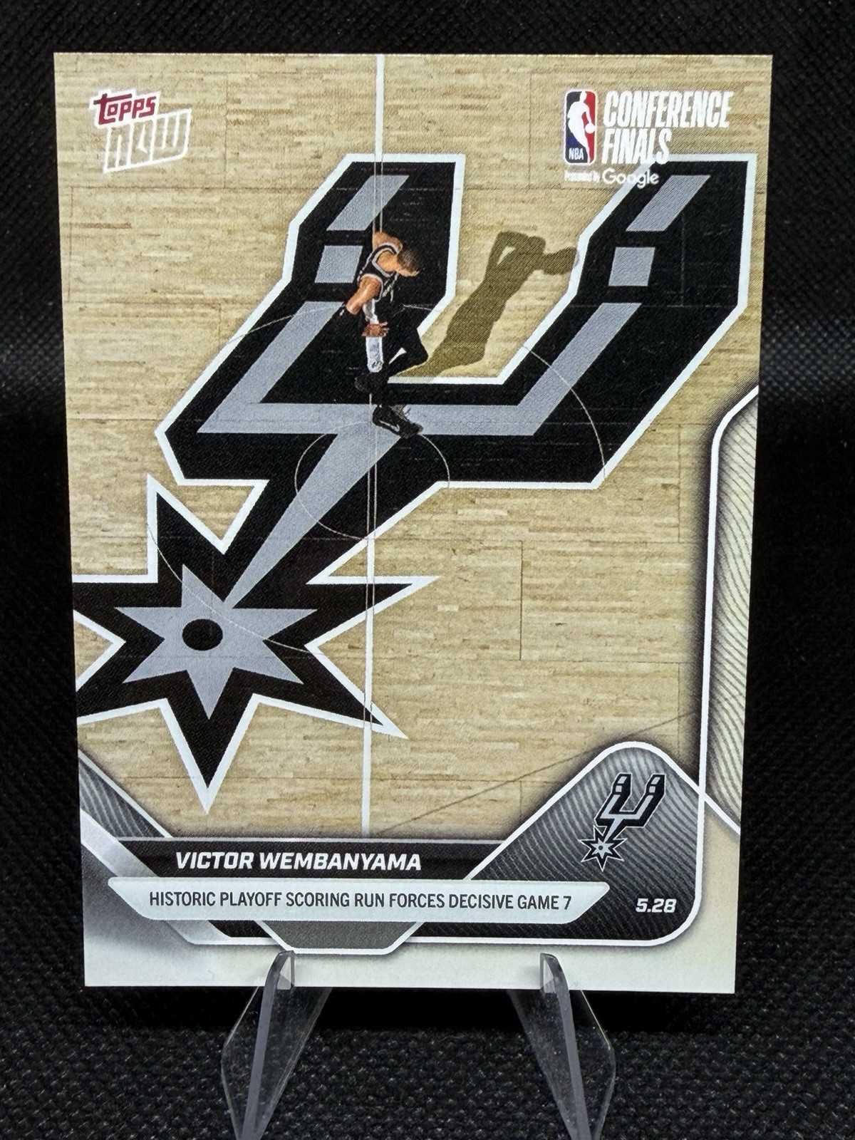 Victor Wembanyama - Forces Game 7 NBA Topps NOW Image Variation #323-SP