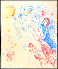 Marc Chagall Lithograph COA Original Signed With Pen Numbered With Pencil
