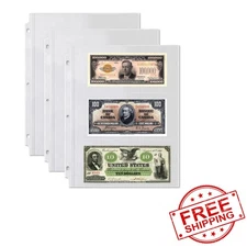 Durable Acid-Free Currency Collection Sleeves - 25 Pack for Organized Display
