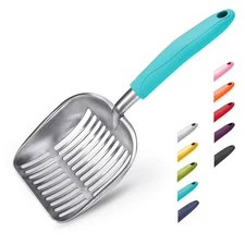 WePet Cat Litter Scoop Aluminum Alloy Sifter Kitty Metal Scooper Deep Shovel ...
