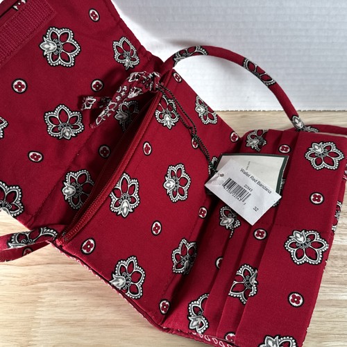 Vera Bradley Retired Red Bandana Paisley Print Crossbody/wallet - NWT - Picture 9 of 10