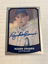 1989 PACIFIC BASEBALL LEGENDS ROGER DOC CRAMER #181 SIGNED IP AUTO A'S G3