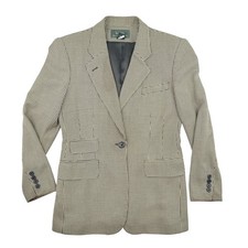 Vintage Lauren Ralph Lauren Houndstooth Tailored Blazer USA Women's 4 Equestrian