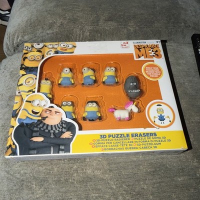 Neu Minions Despicable Me 3-3D Puzzle Radiergummis (8-teiliges Set) Alter 3+