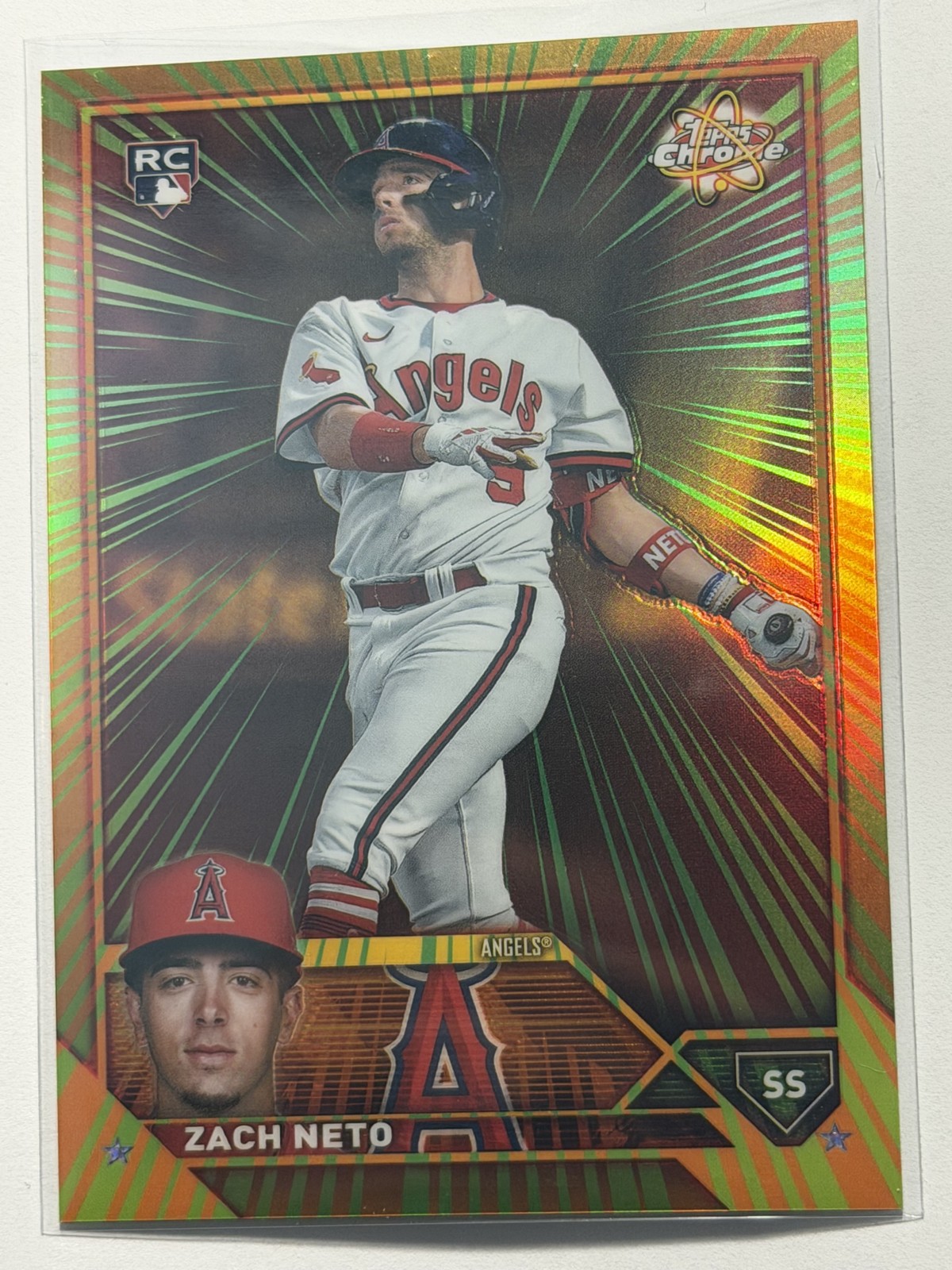 2023 Topps Chrome Update Series - Radiating Rookies Zach Neto #RR-23 (RC)