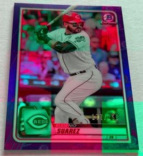 2020 Bowman Chrome EUGENIO SUAREZ #33 Purple Refractor 177/250 Cincinnati Reds