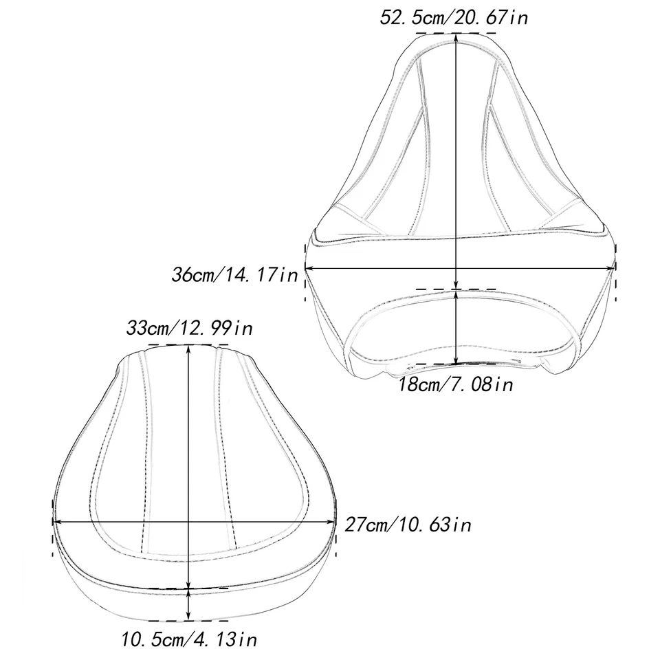 For Harley Driver & Passenger Seat Softer Wider Street Glide FLHX 2009-2023 - Image 2 of 4