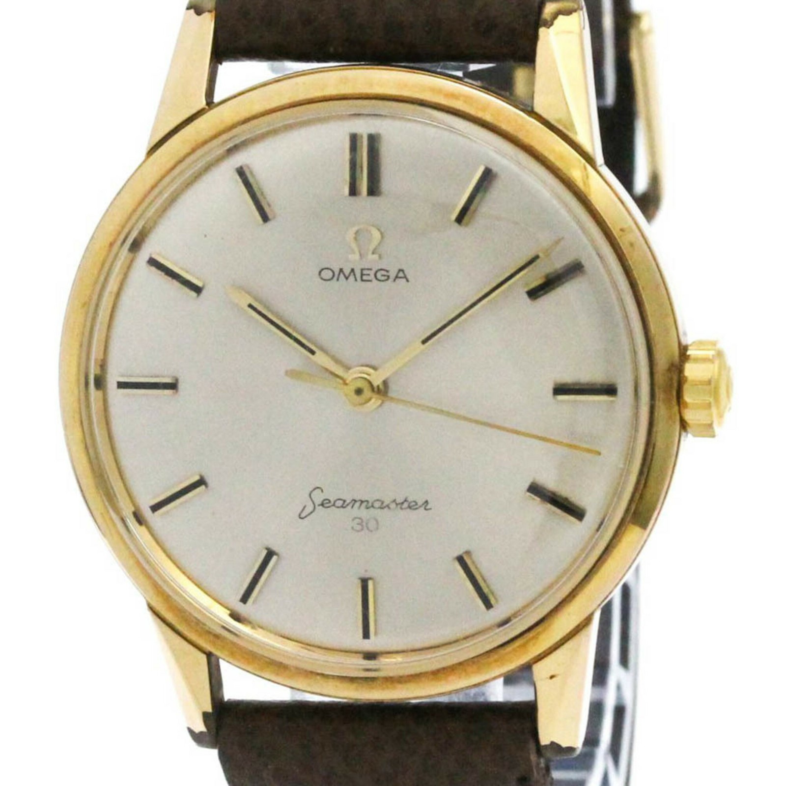 Omega Seamaster 30 Cal.286 Gold Plated Hand-Wind Men's Watch 135.003 Japan  