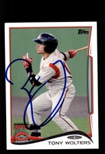 Signed Baseball Card Auto Tony Wolters 2014 Topps Pro Debut #85 Carolina Mudcats
