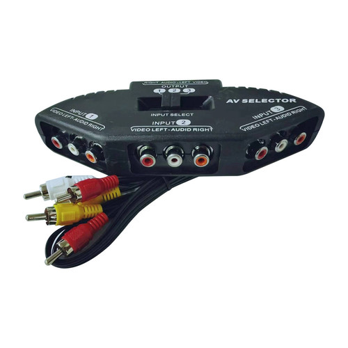 3-Way Audio Video AV Switch Selector Box Splitter Switch W/ Cable for 5555 - Picture 1 of 6