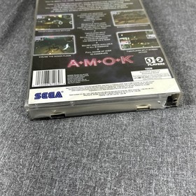 AMOK - Sega Saturn A+M+O+K With Registration Card Tested Good