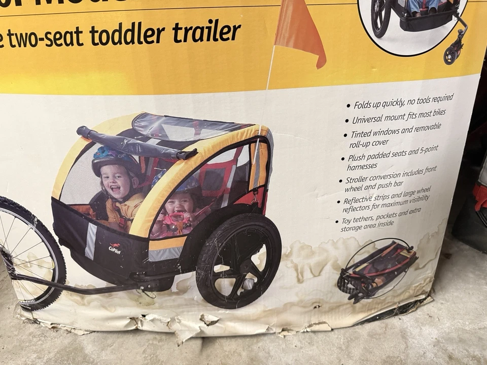 Kit de conversión de remolque y cochecito para bicicletas CoPilot pliega almacenamiento EZ Foto 2 de 4