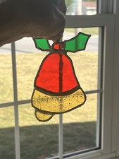 Christmas Bell stained glass ornament Window Decor