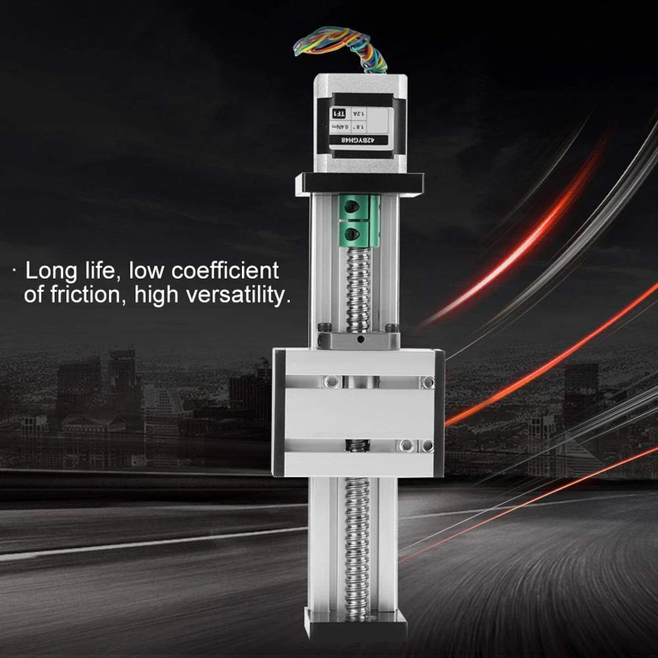 Guida Lineare 100 Mm, Attuatore a Corsa Lineare Con Azionamento a Vite a Ricirco - Immagine 3 di 4