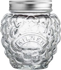 Image of Kilner Berry Fruit Jam Jars Glass Screw Top Preserve Jars 400ml 0.4 Litre