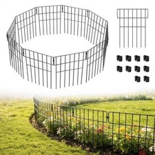Garden Fence 10 Pack, Animal Barrier Fence, No Dig Rustproof Metal
