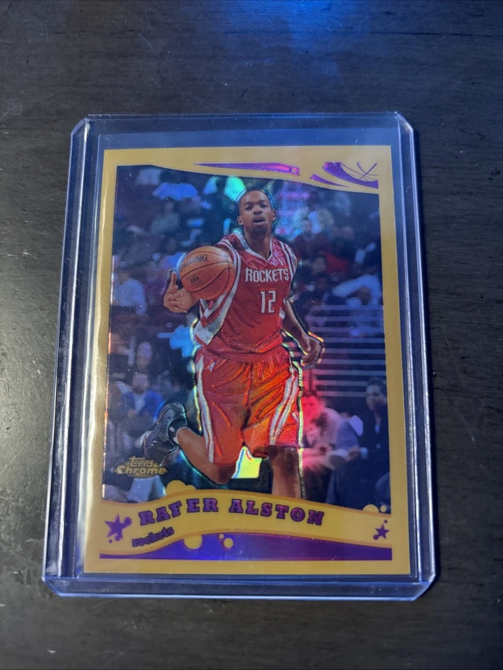2005-06 Topps Chrome Rafer Alston Refractor Gold #75/99 Rockets - Image 3 of 4