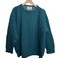 Donegal II Jamie Burns 100% Wool Hand Loomed in Ireland Size XL Sweater