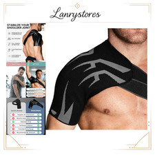 Rotator Cuff Shoulder Brace - Compression Support with Gel Pad, Adjustable Fit f