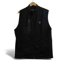 No laying Up Gilet Jacket Vest Full Zip Black UK Large Golf Men's Preloved