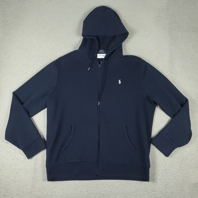 Ralph Lauren Sweater Mens XL Navy Blue Pony Full Zip Hoodie