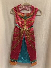 Disney Princess Jasmine Live Action Aladdin Costume Dress Size 4-6X Pink Teal