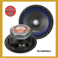 Audiopipe 6-inch 125W RMS Power 4 Ohms Car Mid Frequency Loudspeaker (NEW)