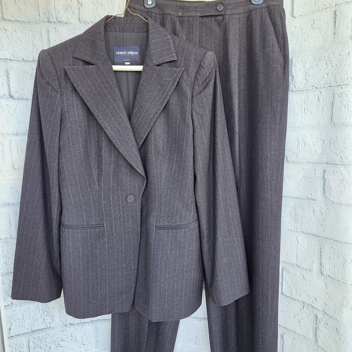 パンツ ARMANI COLLEZIONI charcoal gray slacks GIORGIO ARMANI Collezioni US-40 IT-56 pants slacks trousers un