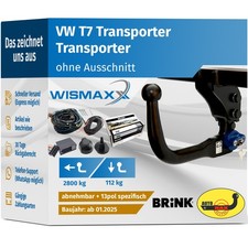 ANHÄNGERKUPPLUNG vert. abnehmbar für VW T7 Transporter ab 25 +13pol E-Satz BRINK