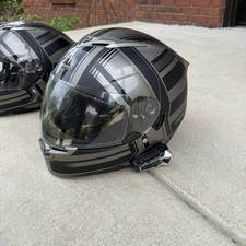 2 Bell RS-2 Motorcycle Helmets + Cardo Packta...