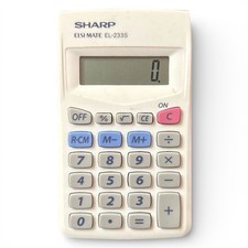 Calcolatore tascabile originale Sharp ELSI MATE EL-233S funzioni base