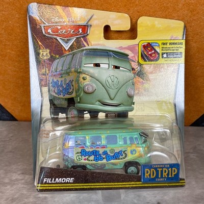 Disney Pixar Cars Road Trip Fillmore Diecast VW Bus Mattel DPD50 New