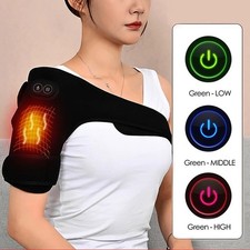 Electric Heated Shoulder 3 In1 Massager Brace with Vibration Joint Pain Relief