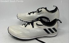 Adidas Mens XCS AQ2446 Ivory Black Low Top Lace-Up Running Cleats Size 9.5