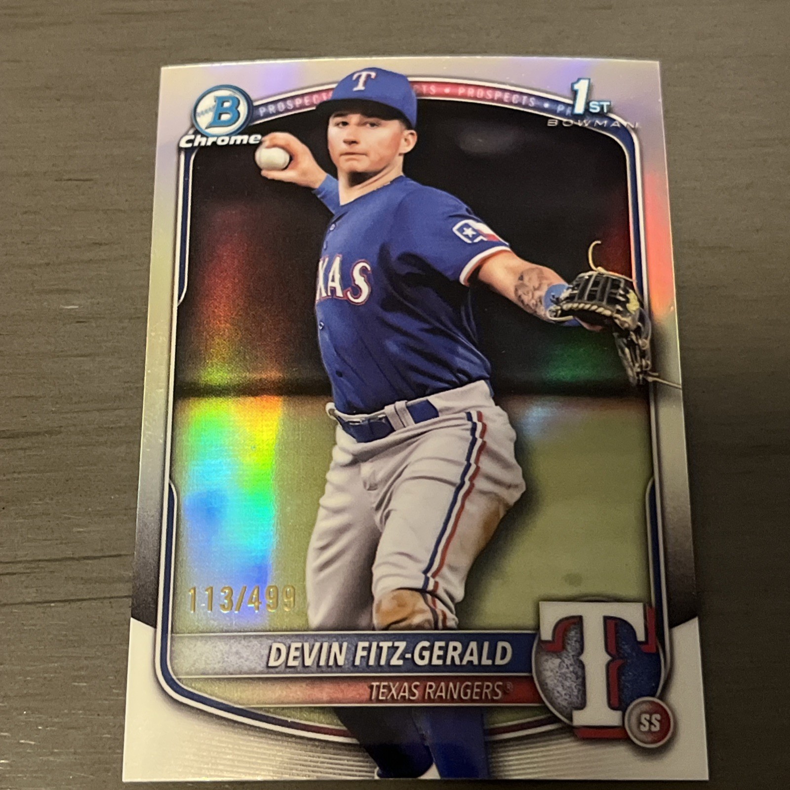 2025 Bowman Chrome 1st - Prospects Devin Fitz-Gerald Refractor /499 ! 