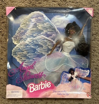 Mattel 1996 African American Angel Princess Barbie Wings Move #15911 Box Damage