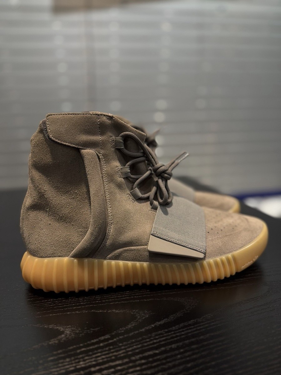 Size 11.5 - Adidas Yeezy Boost 750 Light Grey Gum Glow In The Dark