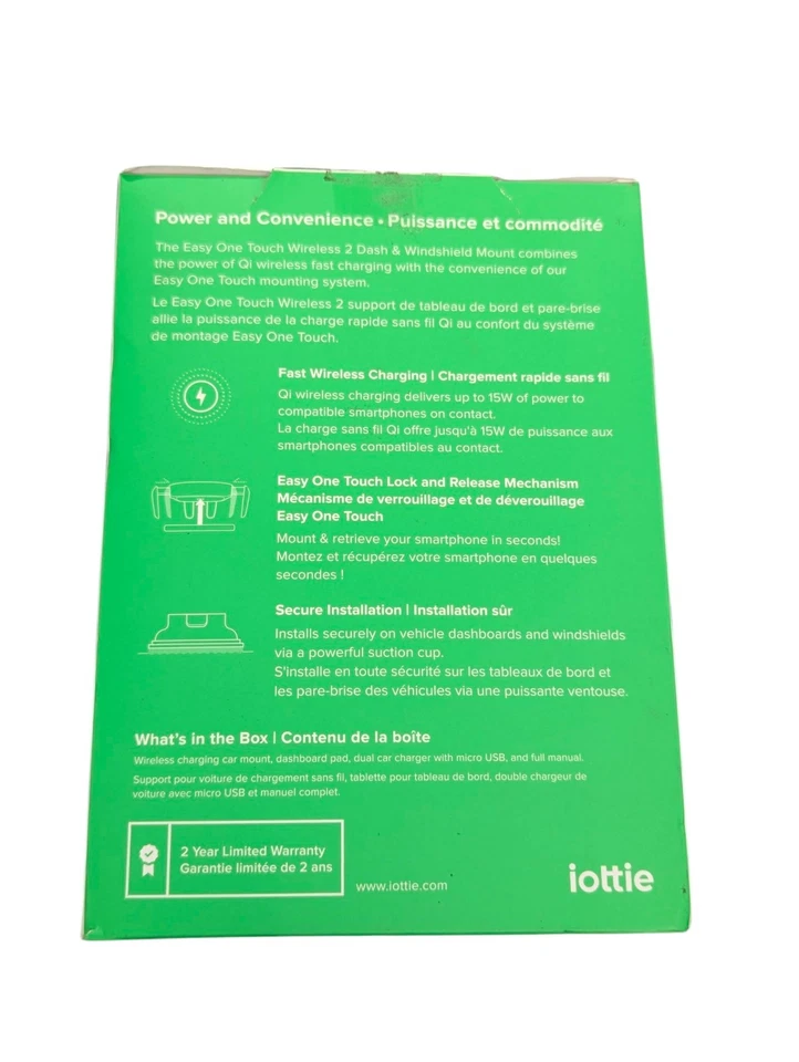 Soporte de coche de carga inalámbrica R7O iOttie Easy One Touch para tablero y parabrisas Foto 2 de 3