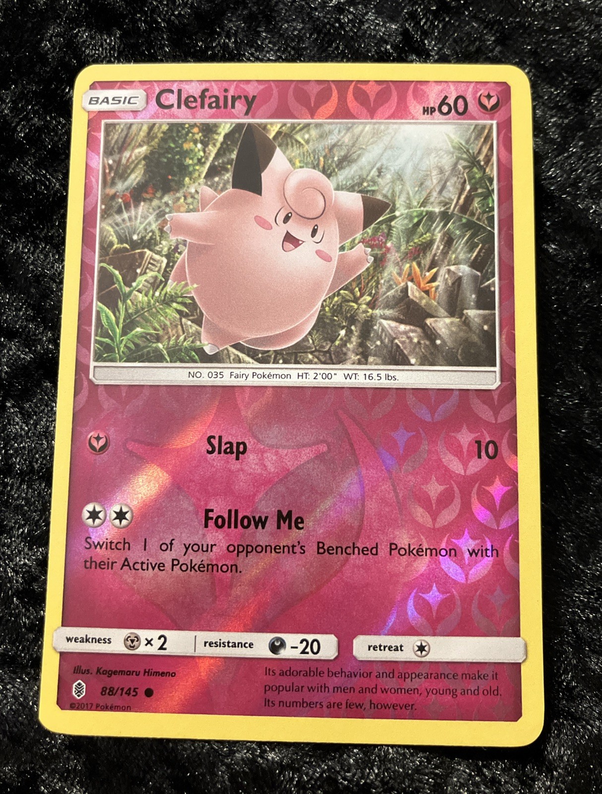 Clefairy 88/145 SM - Guardians Rising Reverse Holo Common Pokemon Card NM